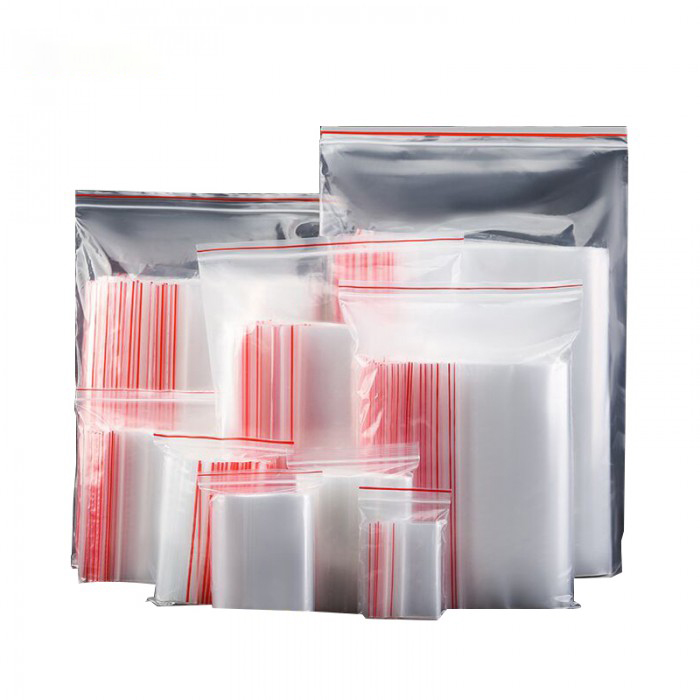 PE自封袋   4*6（100只/包)  5丝红边偏薄  防水、防尘  1包