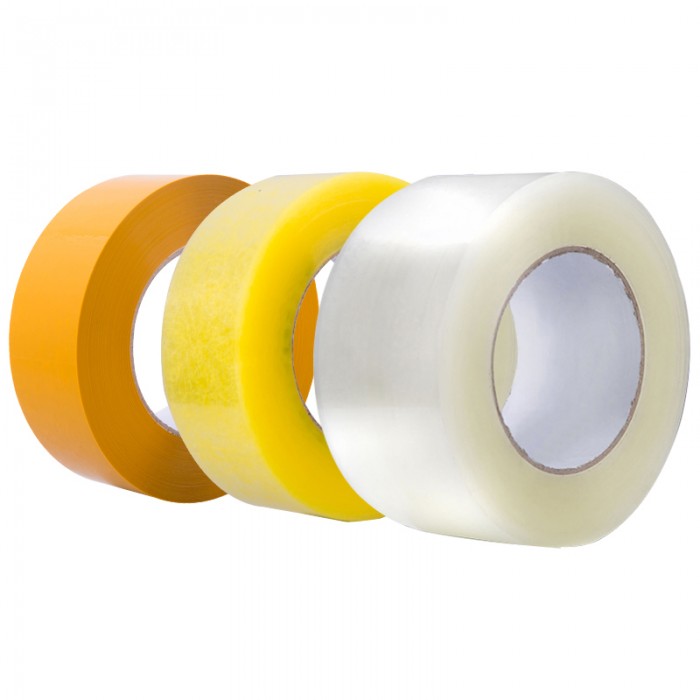 宽4.2cm白色黄色透明封箱胶带 快递打包封口胶带母卷