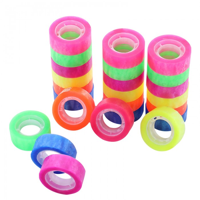 文具胶带  透明黄/绿 2.4cm宽 多规格可选 可定制