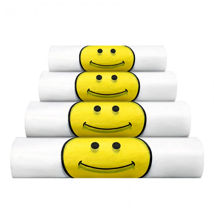 背心袋笑脸图案可定制 普通厚度 3丝 规格可定制 50个